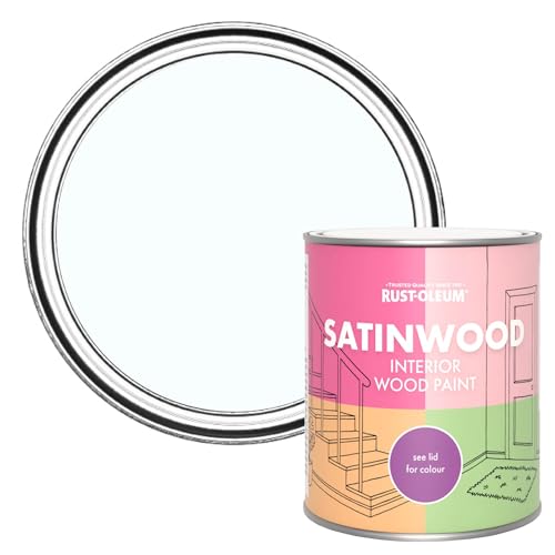 Rust-Oleum Blue Satinwood Interior Wood Paint - Icecap 750ml