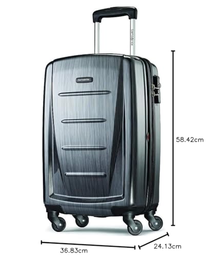 Image of Samsonite Polycarbonate 23 inches Hard Luggage Suitcase (56844 Grey, Charcoal)