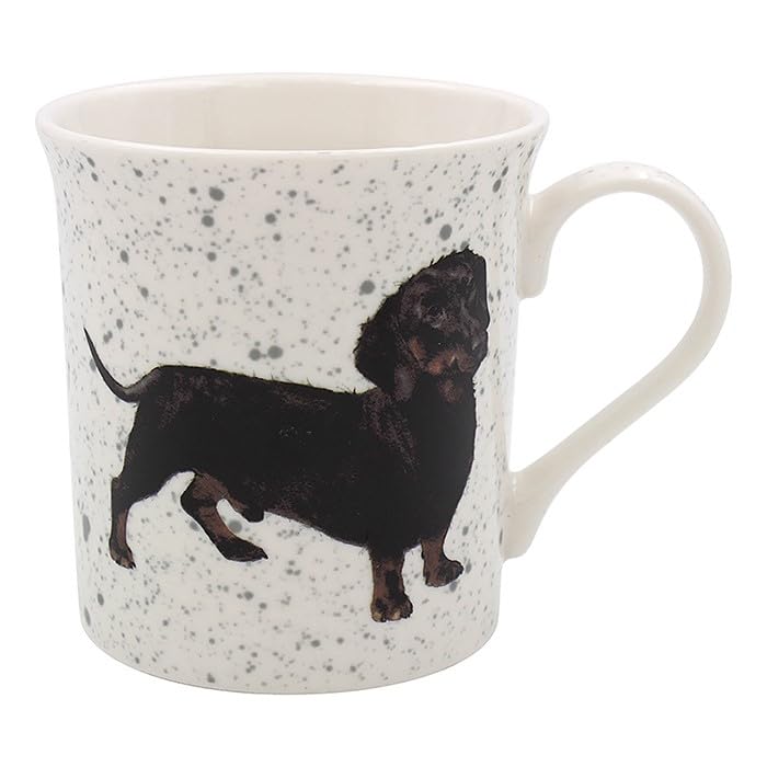 Lesser & Pavey British Designed Coffee Mug, Dachshund, 12 x 9.5 x 9cm