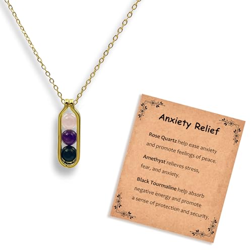 Natural Crystal Necklace Gift for New Beginnings, Crystals and Healing