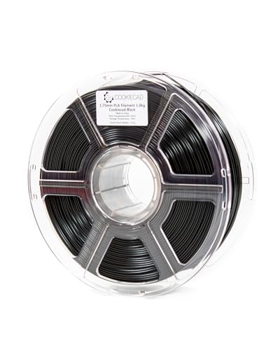 Cookiecad PLA Filament 1.75mm 1kg Black 3D Printer Filament – Black PLA