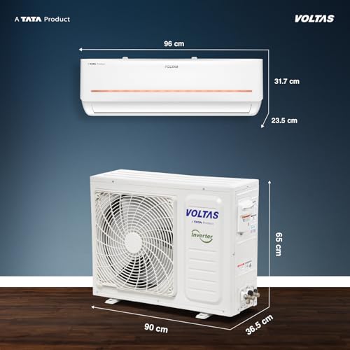 Image of Voltas 1.5 Ton 5 Star Inverter Split AC (Copper, Convertible 5-in-1 Modes, Anti-dust Filter, Memory Restart, 185INV CAP, White)