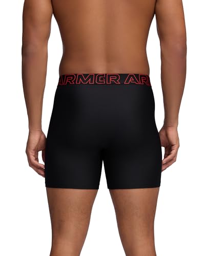 Image of Under Armour Men's Performance Tech 6 Inch 3 Pack Solid Boxer Briefs Boxer Shorts