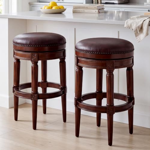 Image of DUHOME Swivel Bar Stools Set of 2,Stools with Removable Replaceable Legs