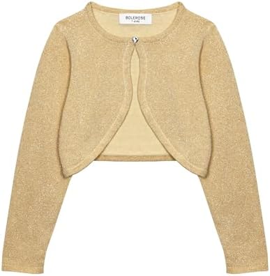 BOLEROSE Girls Sparkle Long Sleeve Bolero