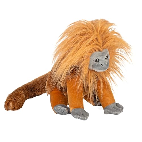 Wild Republic Golden Lion Tamarin, Cuddlekins, Stuffed Animal, 12 inches, Gift for Kids, Plush Toy, Fill is Spun Recycled Water Bottles