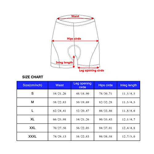 BEROY Pantaloncini da ciclismo da uomo, 4D, in gel...
