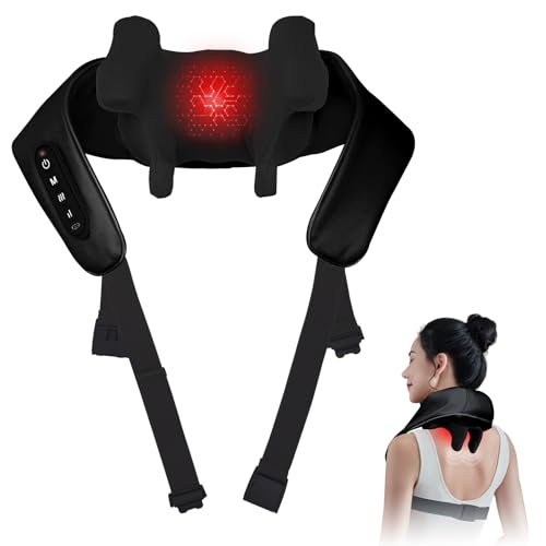 Liaolee ネックケア 首・肩・腰・背中・太もも リラクゼーション器 2024新登場 温熱機能 コードレス USB充電式 強度調節 静音 軽量 長さ調節可能 洗える布カバー 簡単操作 母の日 父の日 記念日 誕生日 新年 プレゼント クリスマス お祝い 家庭用 職場用 ギフト 贈り物 男女兼用 日本語説明書を同梱