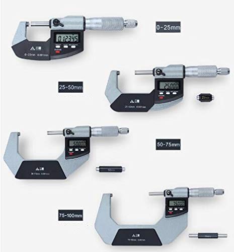 Digital Outside Micrometer, Hold, Origin, ABS, mm/inch, Range: 0-25mm, Resolution: 0.001mm