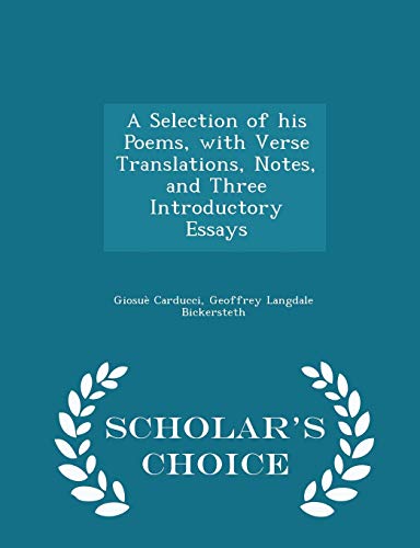 A Selection of His Poems, with Verse Translatio... 1296409708 Book Cover