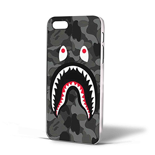 Bape Shark Black Army Pattern for Iphone Case (iPhone 5/5s White)