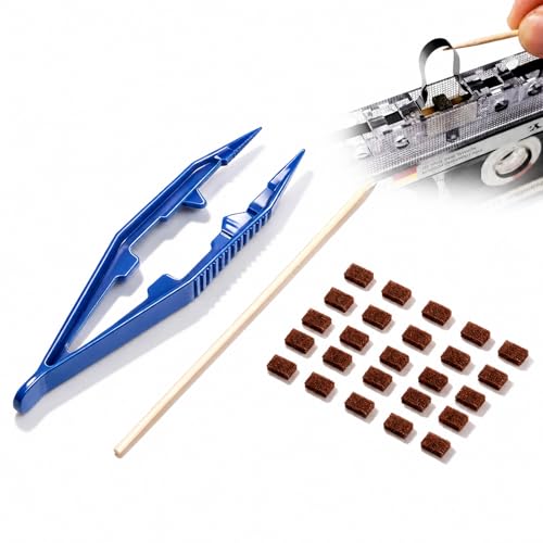 Flutesan Cassette Tape Repair, 25 Pcs Felt Pressure Pads with Tweezers
