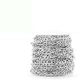 Cadena de eslabones de acero dorado de 10 yardas/rollo, cadena torcida para hacer joyas, collares y pulseras, estilo 2 unidades, 3,0 mm