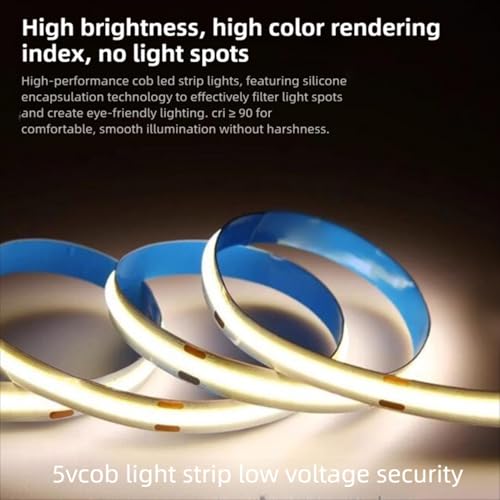 Tira de LED COB luz cálida flexible 3 metros miniatura 4
