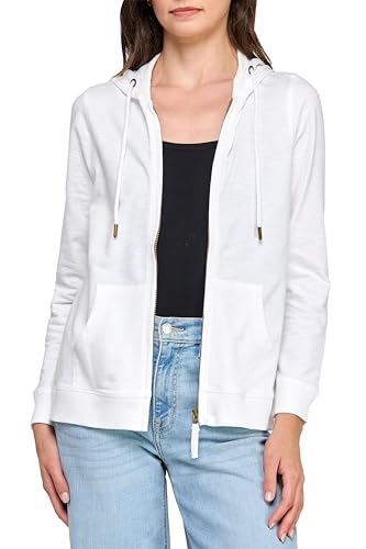 GREEN VOYAGE Women's GOTS Certified 100% Organic Cotton Lightweight Slub Sweatshirts Zip Up Hoodies Jacket with Pocket2