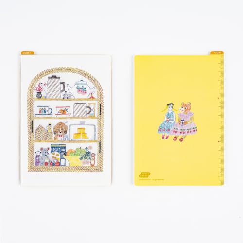 Hobonichi Techo Accessories – iyo okumi: Hobonichi Pencil Board for A6 Size (Happy Tea Time - Teapot Shelf) - Thumbnail 2