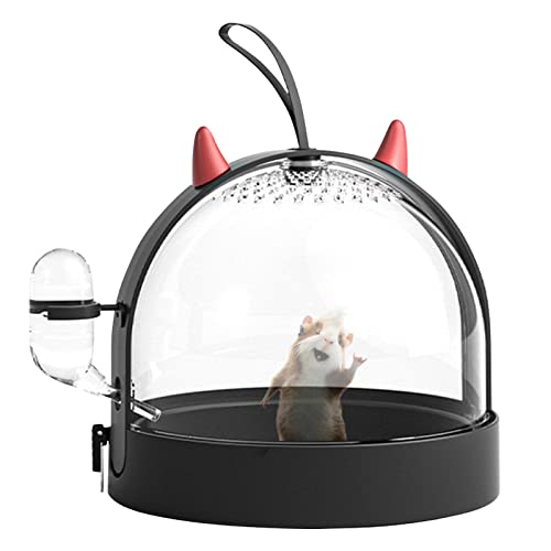 Portador de gaiola de hamster - Estojo transparente para animais de estimação para hamster - Porta-a