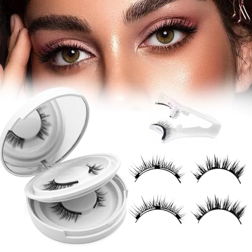Elara Craft Magnetic Eyelashes,Magnetic Eyelashes with Applicator,2025 New Magnet Lashes Natural Look,Reusable Soft Lashes Kit No Glue or Liner Needed for Women(03+06)