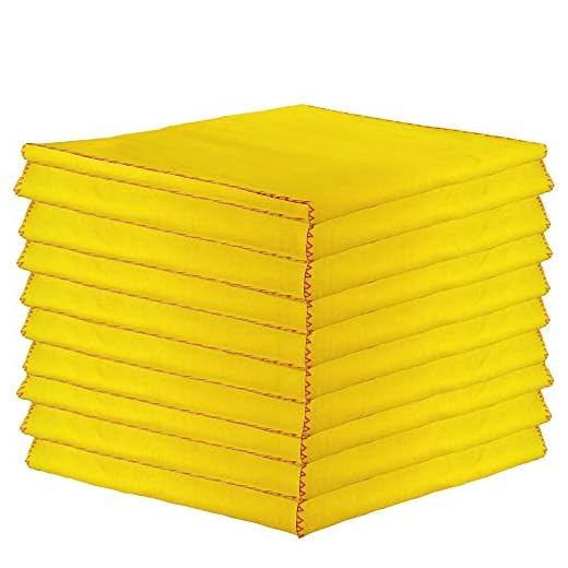 Nabob Wiper Yellow Dusting Cloth Rag 100% Cotton Washable, Duster Cloth for Cleaning Wiping (12 Pack)