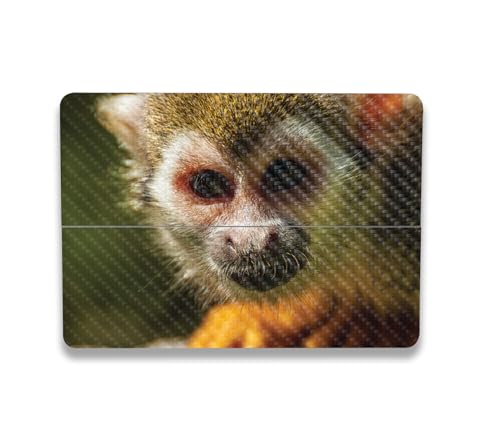 Image of MightySkins Carbon Fiber Skin Compatible with Microsoft Surface Laptop Studio 2 (2023) Full Wrap Kit - Squirrel Monkey | Protective, Durable Textured Carbon Fiber Finish | Made in The USA