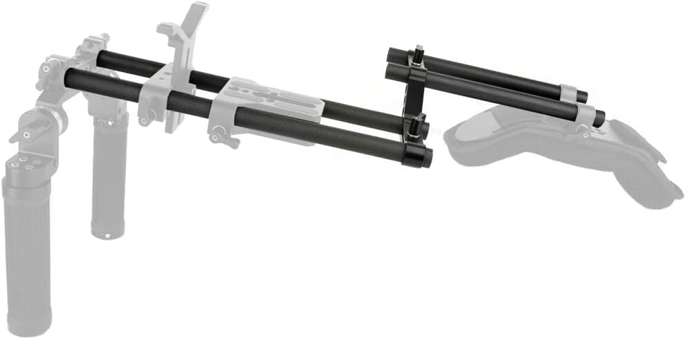 NICEYRIG 15mm Carbon Fiber Rod Combination with 16'' 12'' 6'' 15mm Rod Lightweight for DSLR Camera 15mm Rod Rail Support System