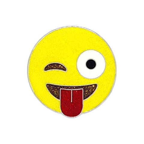 Navika USA Inc. Emoji Just Kidding Glitzy Ball Marker with Magnetic Hat Clip Cover
