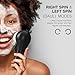 UMICKOO Face Scrubber Exfoliator, Rechargeable Facial Cleansing Brush with 5 Brush Heads, Deep Cleaning for All Skin Types, Black