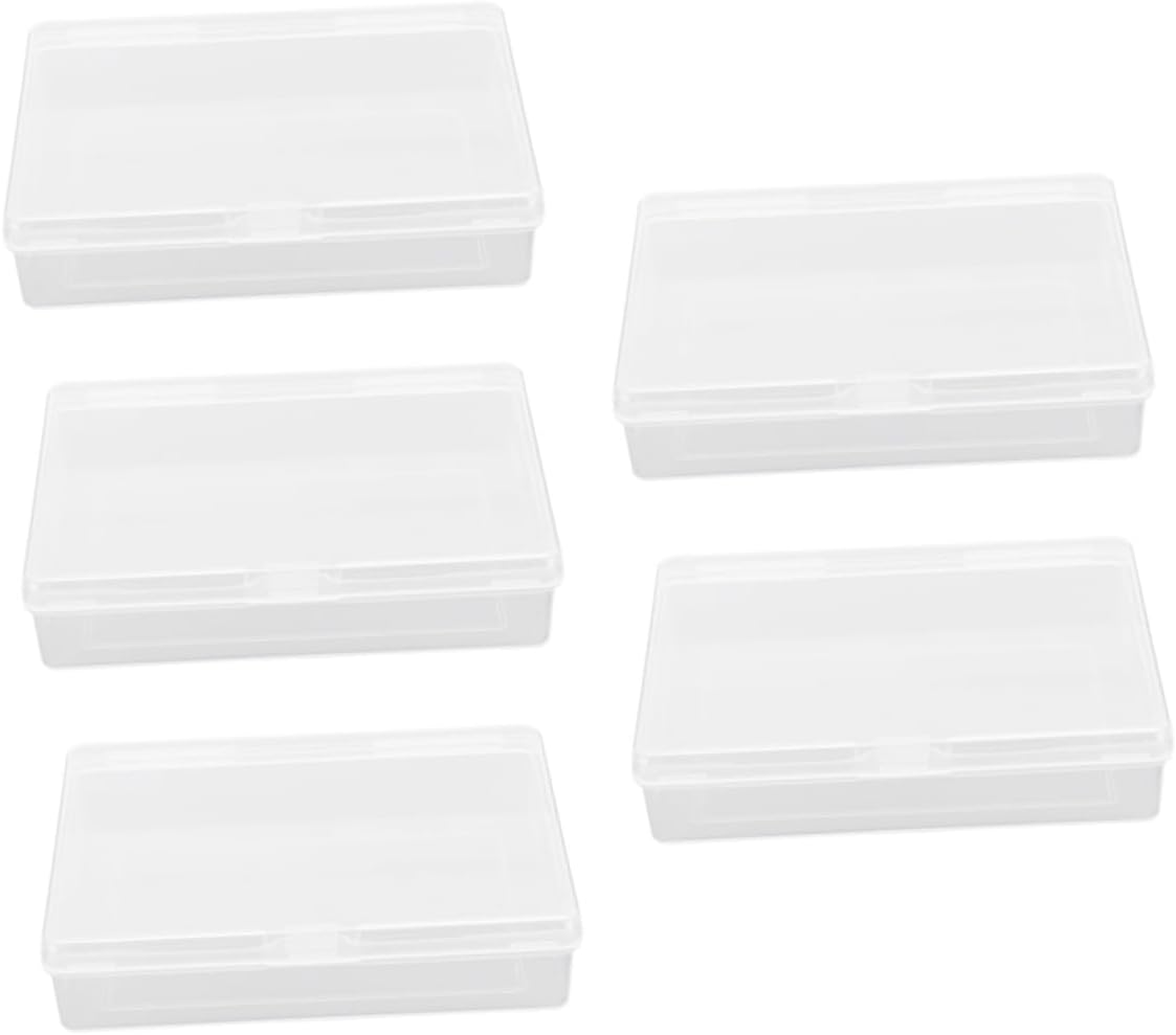 5 Piece Plastic Poker Card Storage Box Set for Loose Items