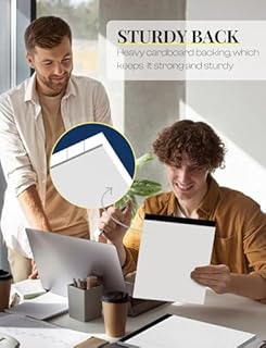 Legal Pads 8.5 x 11 White Note Pads 8.5 x 11 In 2 Pack Notepads 8.5 x 11 Writing Pads of Paper 8.5 x 11 Legal Notepads Wide Ruled White Lined Paper Pads 8.5 x 11 30 Sheets Per Legal Note Pads 8.5 x 11