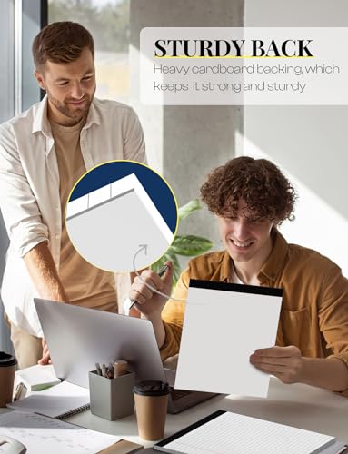 Legal Pads 8.5 x 11 White Note Pads Paper 8-1/2 x 11 Lined Paper Pad 8.5 x 11 White Legal Pad 6 Pack Notepads 8.5 x 11 Lined Writing Pads of Paper 8.5 x 11 Notepad White Paper Pads image 5