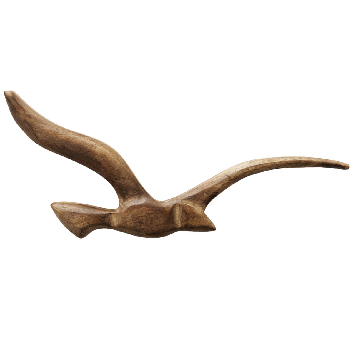 BOLTZE Objeto de pared de gaviota (3 piezas, madera, pájaros, marítimo, para pasillo, salón, comedor, decoración), color marrón