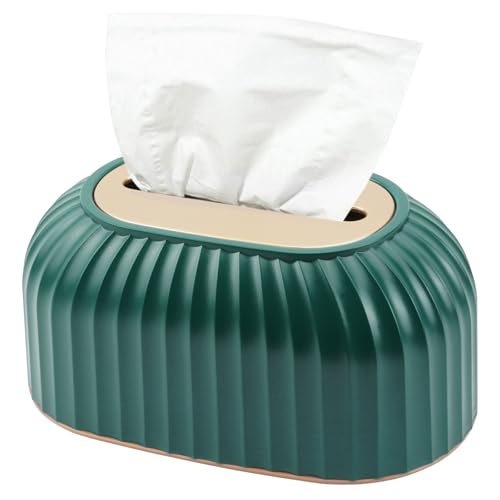 Caja de Pañuelos de Papel, Pañuelos de Papel para Comedor, A Rayas Dispensador de Pañuelos Soporte Decorativo, Elevación Automática Práctica Caja de Pañuelos, para Baño, Dormitorio, Oficina