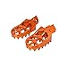 USTPO Motorcycle Foot Pegs Footpegs Footrests Foot Pedals Rests CNC for SX XC EXC XCW FREERIDE SMC ADVENTURE ENDURO SUPERMOTO 65 85 125 150 200 250 300 350 380 400 450 500 525 530 540 560 Orange