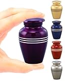 Immortal-Memories Memories Serenity Urna de Recuerdo para Cenizas - Urnas en Miniatura - Mini Tarro - Urna para Mascotas - Urna simbólica con Bolsa de Terciopelo (púrpura)