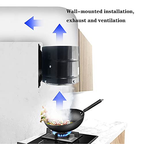 Ventilador de extracción vertical móvil de 8 pulgadas con base y cubierta de red, sin instalación miniatura 7