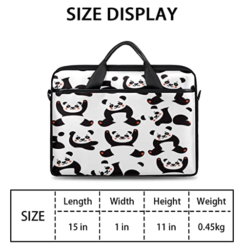 Funda para portátil contra arañazos con diseño de panda en lona resistente 2