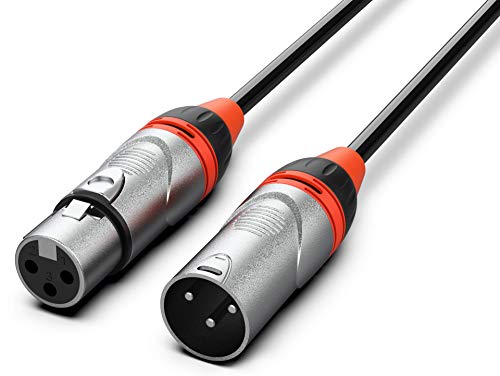 Câble XLR mâle vers XLR femelle de 15 mètres noir Audibax Pro pour sonorisation