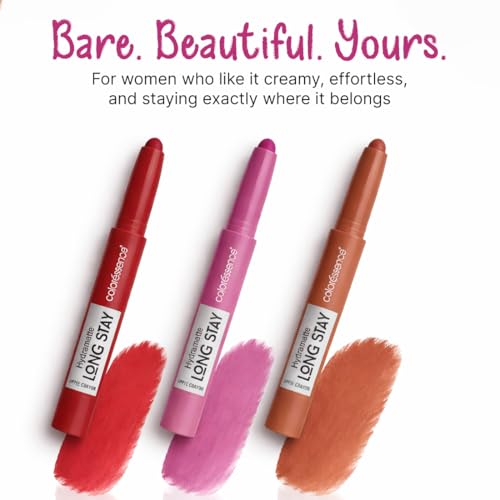 Image of Coloressence Hydra Matte Lip Crayon Lipstick, Signature Trio, Combo Set of 3 Shades | Long Lasting | Matte Finish | Hydrating Formula | Smudgeproof | Sweatproof | Rich Coverage