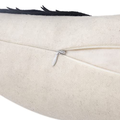 Jwh Hand Crafted Eyelash Pillow Covers Decorative Rectangle Throw Pillow Big Eye Shadow Sequins Accent Pillow Cases Cute Cushion For Couch Bed Living Room Bedroom Decor Euro Shams White Gold Black #TOP5