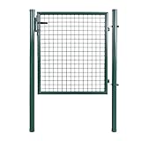 Bc-elec - HMGD-1 Gartenzaun, Gartentor 100 * 100cm grün, Gartentür, Zauntor, Gartentor mit Schloss, Türklinke und Schlüssel