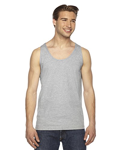 Image of American Apparel 2408W Unisex Fine Jersey Tank Heather Grey M