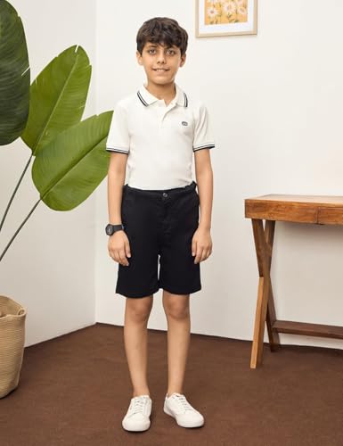 Image of Amazon Brand - Symbol Boy's Cotton Chino /Cargo Shorts | Elasticated Waistband | Age 6-14 Years
