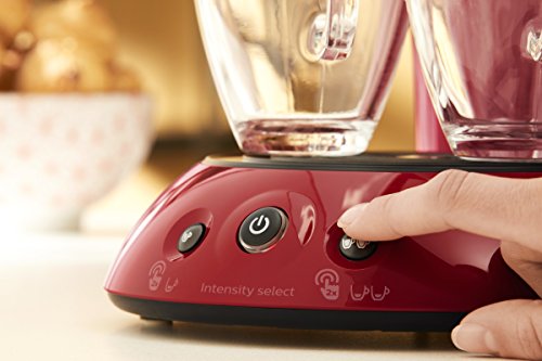 Foto von Philips Domestic Appliances Senseo HD6554/90 Kaffeepadmaschine (Crema Plus, Kaffeestärkewahl) dunkelrot