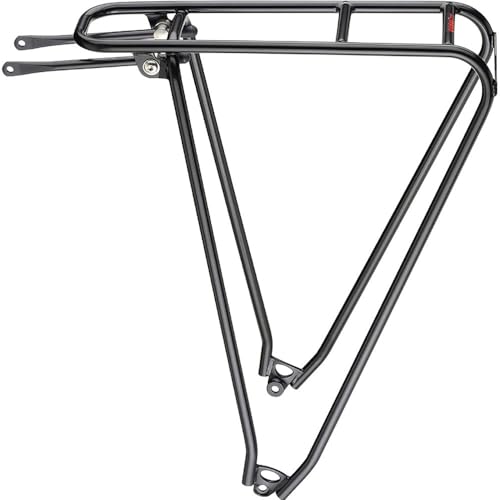 Tubus Vega Classic Gepäckträger - Leicht & Stabil, 25 kg Traglast, 26'-28' Räder, Elegantes Design, Schwarz