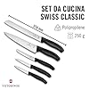 Victorinox Swiss Classic, set coltelli da cucina (5 pezzi) in confezione regalo, con lame in acciaio inox, nero