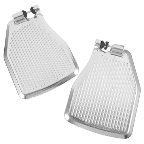 minkissy Heavy Duty Wheelchair Footplates Wheelchair Footrest Pedal Leg Pad Accessory for Elderly Disabled