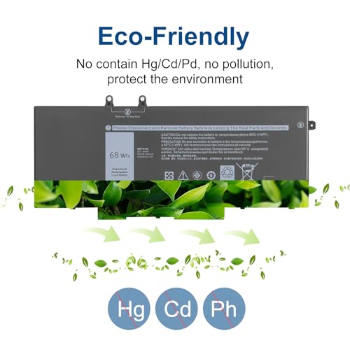 Batterie Dell Latitude 5400 4GVMP haute capacité 68Wh pour PC portable