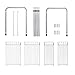 FlagShip 2 Tier Under Sink Organizers and Storage Rack Expandable Cabinet Shelf for Kitchen Bathroom Silver (17-25 inches)