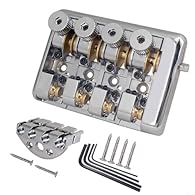 Travel bass bridge: This headless bass bridge has been specially designed for travel bass guitars. It is made of high-quality materials and ensures durability and stability during performances. 【4-string configuration】- The bridge is designed for 4 s...