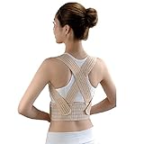 Adults Posture Corrector Back and Shoulder Support, Waist 35''-42'', Beige